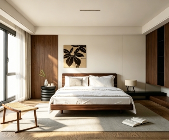 Wabi-sabi Style Bedroom-ID:392415058