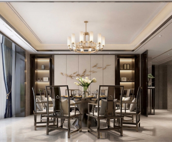 New Chinese Style Dining Room-ID:999576096