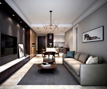 Modern A Living Room-ID:945601944