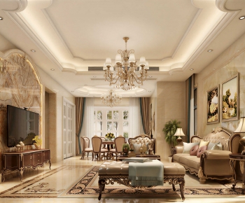 European Style A Living Room-ID:656110052