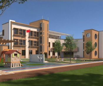 Modern School Building-ID:684524069