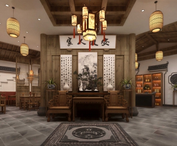New Chinese Style Dining Room-ID:724539044