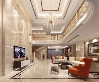 New Classical Style A Living Room-ID:616883996