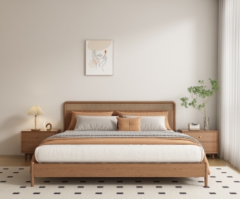 Modern Double Bed-ID:870183943
