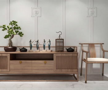 New Chinese Style TV Cabinet-ID:445067886