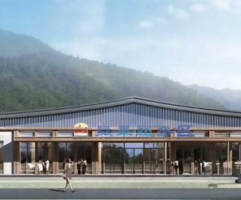 New Chinese Style Appearance Of Commercial Building-ID:189044955