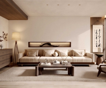 New Chinese Style A Living Room-ID:838489065