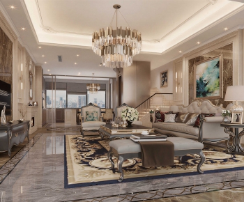 European Style A Living Room-ID:997010957