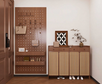 Wabi-sabi Style Shoe Cabinet-ID:563298943