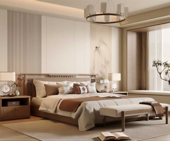 New Chinese Style Bedroom-ID:499356035
