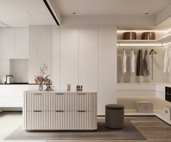 Modern Clothes Storage Area-ID:355258949