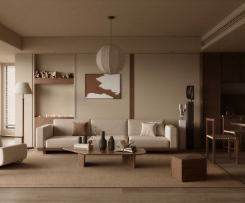 Wabi-sabi Style A Living Room-ID:629060363