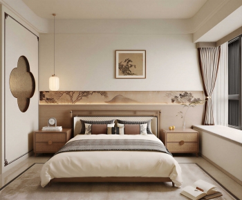 New Chinese Style Bedroom-ID:455429686