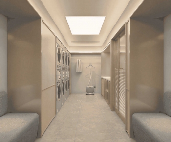 Modern Balcony Laundry Room-ID:590945963