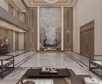 New Chinese Style A Living Room-ID:429660088