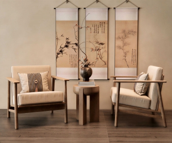 New Chinese Style Lounge Chair-ID:645608903