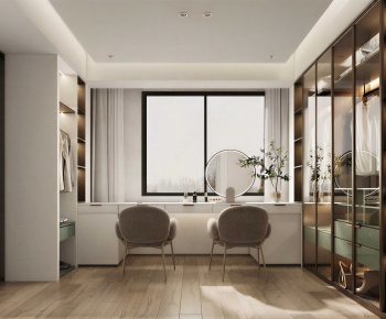 Modern Clothes Storage Area-ID:335870981