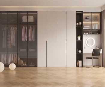 Modern Clothes Storage Area-ID:596425067