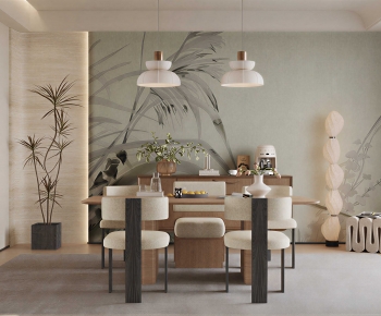 Wabi-sabi Style Dining Room-ID:436427125