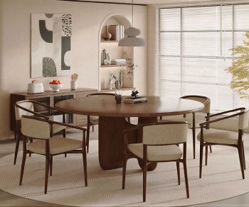 Wabi-sabi Style Dining Table And Chairs-ID:674181072