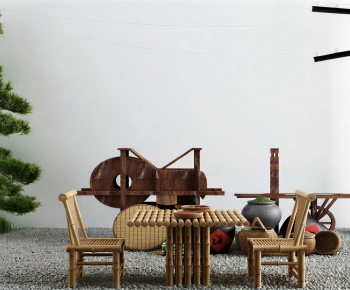 New Chinese Style Outdoor Tables And Chairs-ID:910029429
