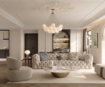 French Style A Living Room-ID:887216099
