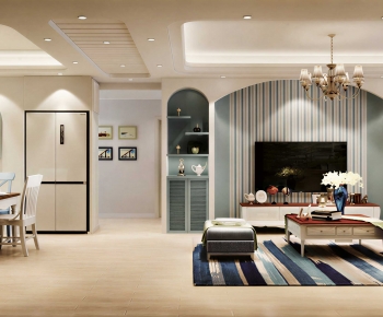Mediterranean Style A Living Room-ID:497495894