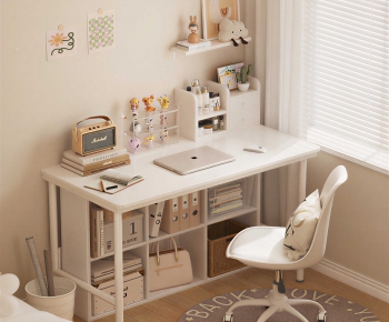 Nordic Style Computer Desk And Chair-ID:444600636