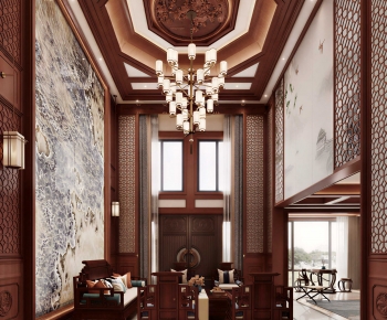 New Chinese Style A Living Room-ID:746593002