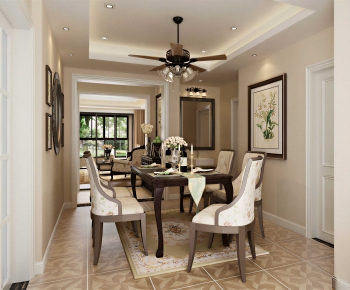 American Style Dining Room-ID:161655906