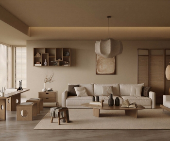 Wabi-sabi Style A Living Room-ID:518747094