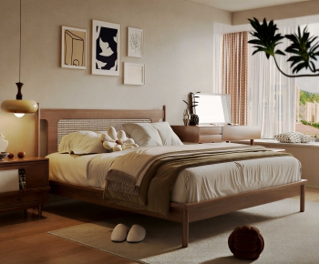 Modern Double Bed-ID:821249967