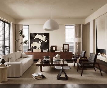 Modern A Living Room-ID:501790055