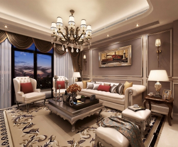 European Style A Living Room-ID:581234932