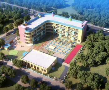 Modern Architectural Bird's-eye View Planning-ID:448954117