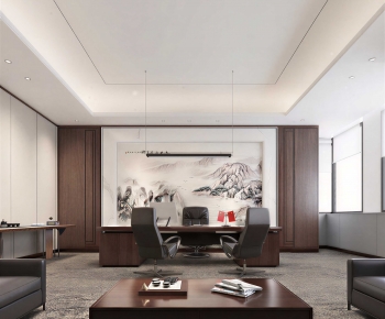 New Chinese Style Manager's Office-ID:612027888