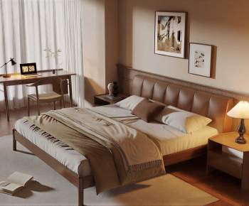 Modern Double Bed-ID:706787114