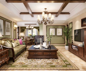 American Style A Living Room-ID:245618856