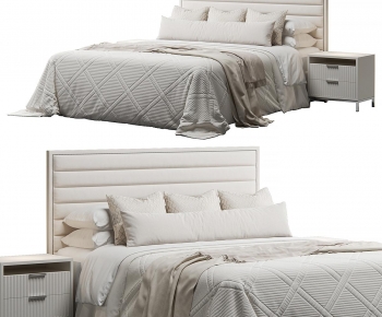 Modern Double Bed-ID:991487985