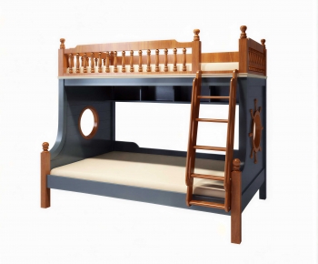 Mediterranean Style Bunk Bed-ID:887000625