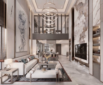 New Chinese Style A Living Room-ID:844577071