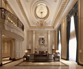 French Style A Living Room-ID:444482097