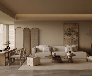 New Chinese Style A Living Room-ID:527220014