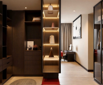 Modern Clothes Storage Area-ID:616318949