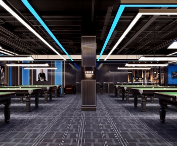 Industrial Style Billiard Room-ID:477514038