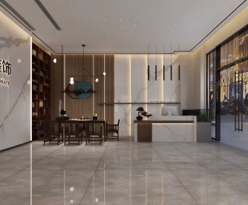 Modern Office Reception Desk-ID:869366881