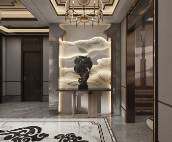 New Chinese Style Hallway-ID:953629022