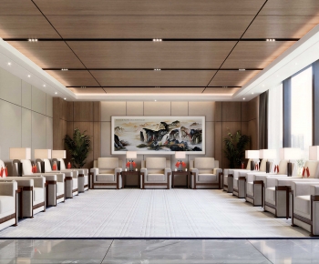 New Chinese Style Office Living Room-ID:880285981