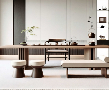 New Chinese Style Tea Tables And Chairs-ID:371819978