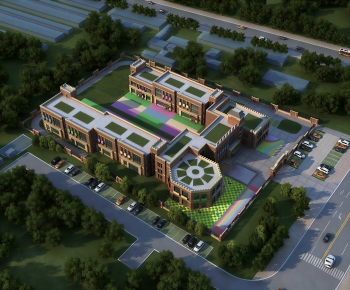 Modern Architectural Bird's-eye View Planning-ID:677129033